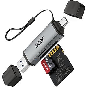 Prime Members: acer USB 3.0 TypeA / Type-C to microSD / SD Card Reader Adapter $8.50 + Free Shipping