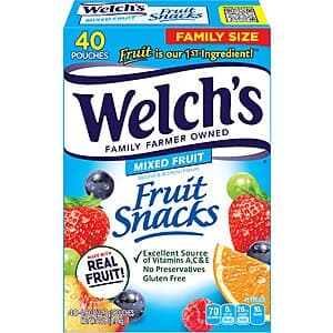 40-Count 0.8-Oz Welch's Mixed Fruit Snacks $6.45 w/ Subscribe & Save