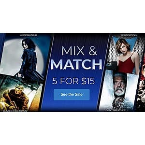 Digital HDX Films: Resident Evil, Underworld, Jumanji, American Hustle 5 for $15 & More
