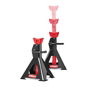Hyper Tough 4-Ton Capacity Steel Quick Lift Jack Stand: 2-Pk $70, 1-Pk $35