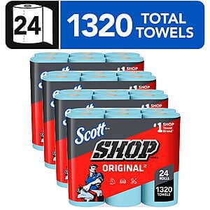 4-Pk 6-Ct Scott Original Blue Shop Paper Towels $12.50 + Free Pickup