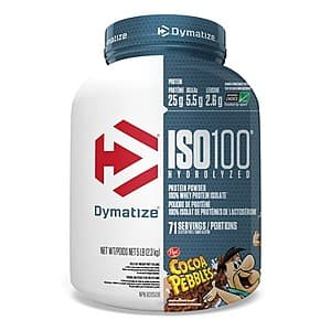 5-Lb Dymatize ISO100 Hydrolyzed 100% Whey Isolate Protein Powder (Cocoa Pebbles) 3 for $162.60 w/ Subscribe & Save + Free Shipping