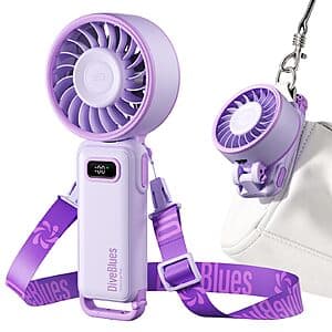 Prime Members: 3600mAh Diveblues 4-in-1 USB-C Rechargeable Handheld Turbo Fan $11.70 + Free S/H