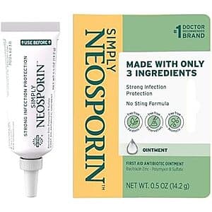 0.5-Oz Neosporin Simply Formula 3-Ingredient First Aid Antibiotic Ointment $4.30 w/ Subscribe & Save
