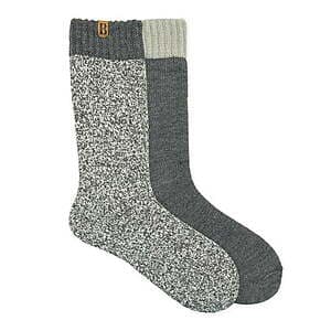 2-Pk Brookstone Men's Heat-Retaining Boot Socks $5