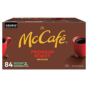 84-Ct McCafe Premium Medium Roast K-Cup Coffee Pods (Premium Roast) $26.20 w/ Subscribe & Save