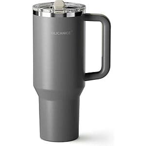 40-Oz Silicanice Easy Clean Pro Insulated Stainless Steel Tumbler (various) $12