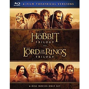 6-Film Middle Earth Theatrical Collection (Blu-ray) $18 or less + Free Shipping