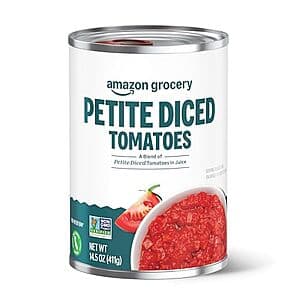 14.5-Oz Amazon Grocery Petite Diced Tomatoes $0.85 w/ S&S