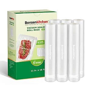 6-Ct 11" x 16' Bonsenkitchen Vacuum Sealer Rolls $8.55