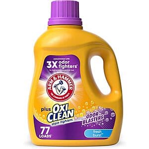 100.5-Oz Arm & Hammer Plus OxiClean Odor Blasters Liquid Laundry Detergent (Fresh Burst) $4.90 w/ Subscribe & Save