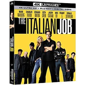 The Italian Job (2003) 20th Anniversary Edition (4K UHD + Blu-ray + Digital) $13.50