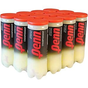 12-Pack 3-Count Penn Championship Regular Duty Felt Pressurized Tennis Balls $20 + Free Shipping w/ Amazon Prime