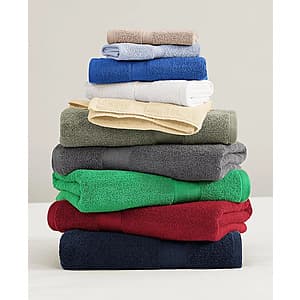 Tommy Hilfiger Home Modern American Solid Cotton Bath Towels (various) $7 & More + Store Pickup