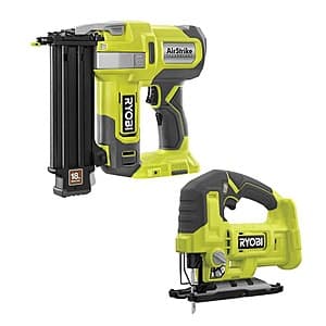 RYOBI ONE+ 18V 18-Gauge Cordless AirStrike Brad Nailer + Cordless Jig Saw (Tools Only) $129 + Free Shipping