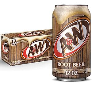 12-Pk 12-Oz A&W Root Beer Soda $5