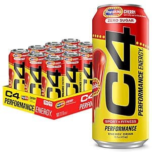 12-Pack 16-Oz Cellucor C4 Zero Sugar Pre Workout Energy Drink (POPSICLE Cherry) $10.50 w/ Subscribe & Save