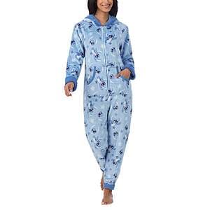 Costco Members: Women's One-Piece Plush Fleece Hooded Pajama w/ Ears (various) $10 + Free Shipping