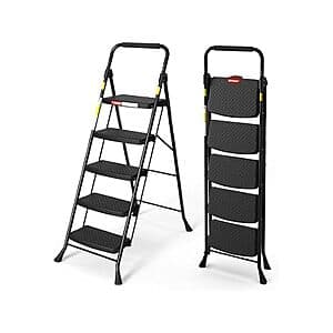HBTower 5 Step Ladder w/ Anti Slip Steps (up to 225-Lbs) $60 + Free S&H w/ Prime