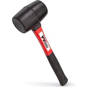 16-Ounce Yiyitools Rubber Mallet Hammer w/ Fiberglass Handle $5.40