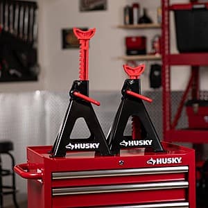 Husky 6-Ton Extended Reach Heavy-Duty Steel Jack Stands (12,000 Lbs. Capacity) $49 + Free S&H