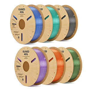 6-ct 1kg Elegoo PETG Translucent Filament (choice of 3 color mix) $53 + Free S&H