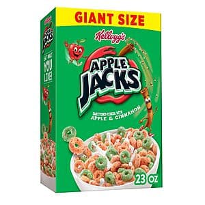 23-Oz Kellogg's Apple Jacks Breakfast Cereal $4 w/ Subscribe & Save
