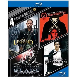 4-Film Sci-Fi Action Set (Blu-ray): I Am Legend, V for Vendetta, Blade, Constantine $10 (or Less for New Customers) + Free S/H