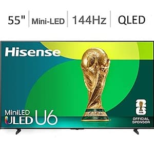 55" Hisense 55U65QF 4K 144Hz MiniLED QLED Fire TV Smart TV $400 & More + Free S&H