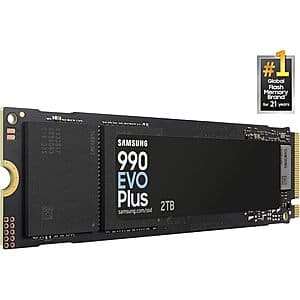 Prime Members: 2TB Samsung 990 EVO Plus M.2 NVMe Internal Solid State Drive SSD $114 + Free S/H