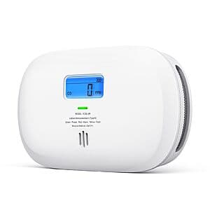 X-Sense Portable Carbon Monoxide Detector w/ Digital Display $12