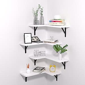 4-Count NATURE'S SOURCE Corner Floating Shelves Set (2 Colors) from $18 + Free Shipping