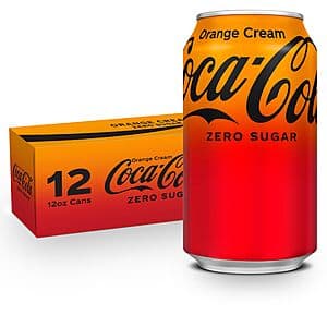 12-Pack 12-Oz Coca-Cola Zero Sugar Orange Cream Soda 4 for $18.60 & More w/ Subscribe & Save