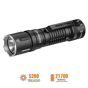 Sofirn SC33 XHP70.3 HI LED 5200 Lumen Rechargeable Flashlight (6000-6500K) $26.90 + Free Shipping