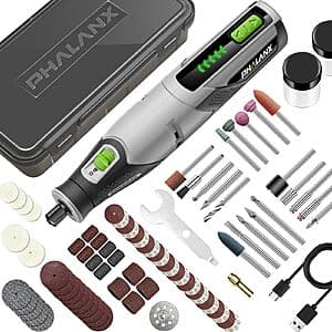 80-Pc PHALANX 4V Cordless Rotary Tool Kit w/ 2500mAh Battery $15