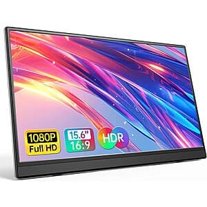 Prime Members: 15.6" Anyuse 1080p IPS Portable Monitor w/ USB-C & Mini HDMI $40 + Free S&H
