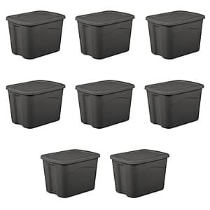 8-pk 18-gallon Sterilite Large Storage Bin w/ Snap-on Lid (various) $37.95 + Free S&H