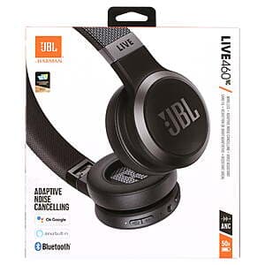 JBL Live 460NC Bluetooth Wireless On-Ear Noise Cancelling Headphones (Black) $40 + Free S/H