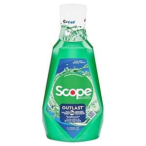 33.8-Oz Scope Outlast Mouthwash + $4 Extrabucks Rewards 2 for $4 + Free Store Pickup