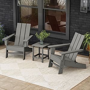 3-Piece Polywood Grant Park Adirondack Chairs Set (2x Chairs, 1x End Table) from $265.30 + Free Shipping