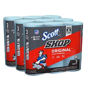 3-Pack 3-Count Scott Blue Shop Multi-Purpose Towel Cleaning Wipes $17 + Free S/H