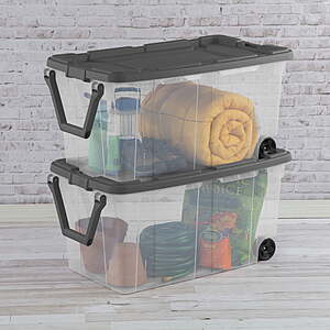 2-Ct Sterilite 40-Gallon Wheeled Industrial Plastic Tote (Various Colors) $37 + Free S&H
