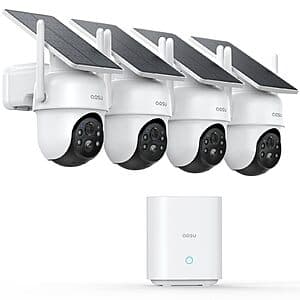4-Camera AOSU Outdoor Wireless Solar-Powered Home Security Kit $300 + Free S&H