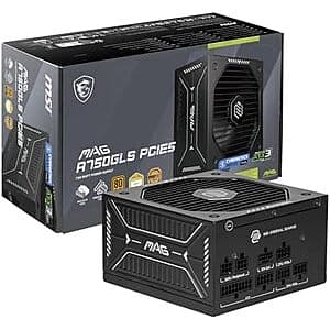 MSI MAG A750GLS PCIE5 750W 80+ Gold Fully Modular Compact Gaming Power Supply $70 + Free S&H
