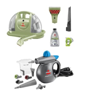 BISSELL Bundles: Little Green Machine + Steam Shot Handheld Steam Cleaner $100 & More + Free Shipping
