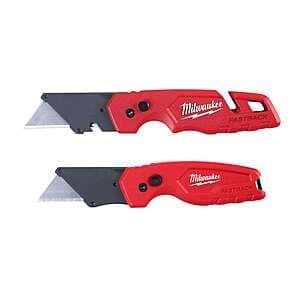 2-Pack 6.87" Milwaukee Fastback Compact Folding Utility Knife Set (Red) $16 + Free Store Pickup
