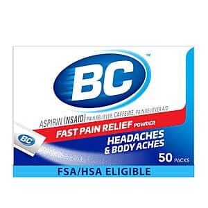 50-ct BC Powder Stick Packs (Aspirin & Caffeine) $2.05 or less w/ Subscribe & Save
