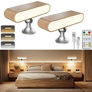 2-Pack Electight Rechargeable Wireless Wall Sconces $8.50