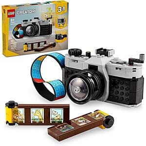 261-Pc LEGO Creator: 3 in 1 Retro Camera Building Set $16