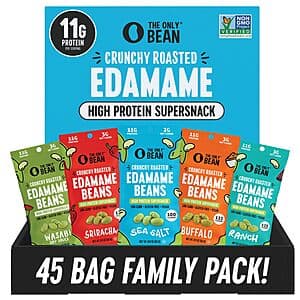 45-pk 0.9-oz The Only Bean High Protein Edamame Snacks $21.55 w/ Subscribe & Save
